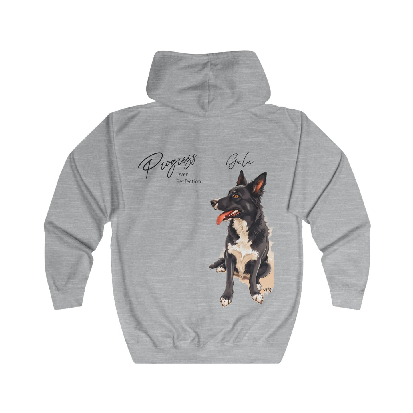 Full Zip Hoodie Progress Over Perfection - Unisex