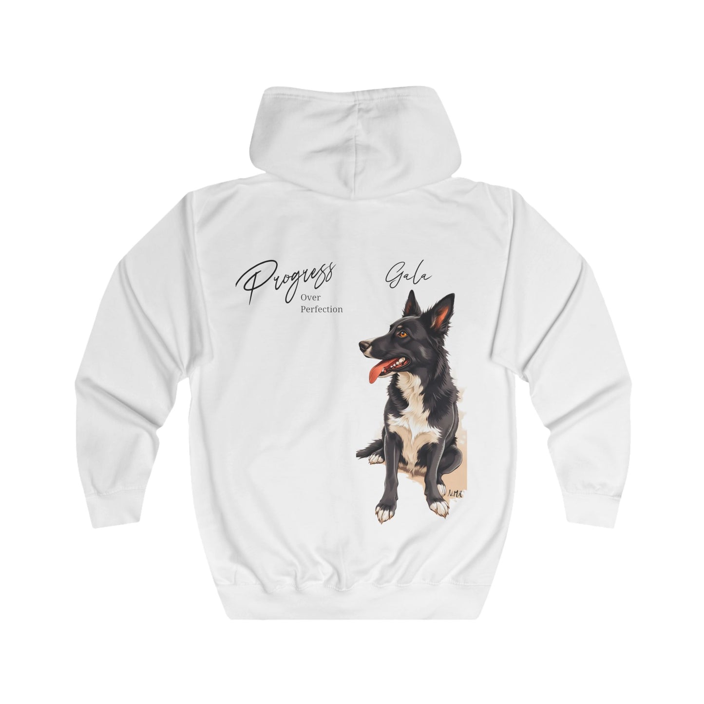 Full Zip Hoodie Progress Over Perfection - Unisex